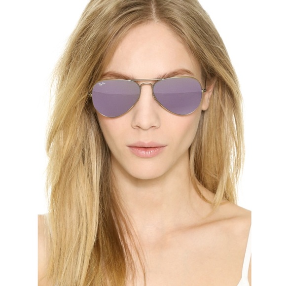 Ray Ban Aviator Lilac Mirror Lens 